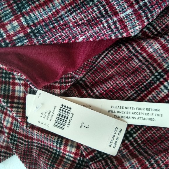 Anthropologie Red and Cream A-Line Midi Dress - Picture 6 of 8